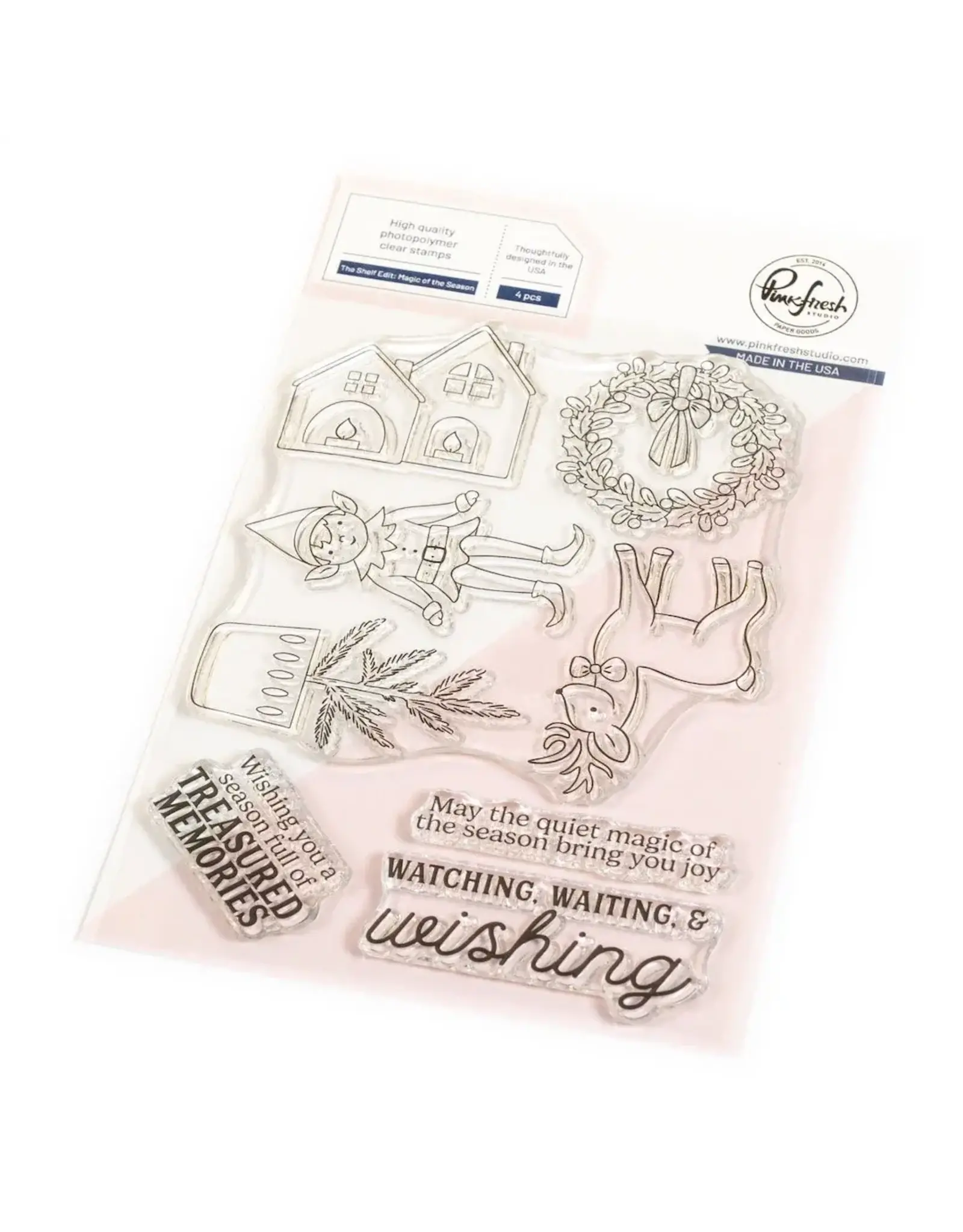 PINKFRESH PINKFRESH STUDIO THE SHELF EDIT: MAGIC OF THE SEASON CLEAR STAMP SET