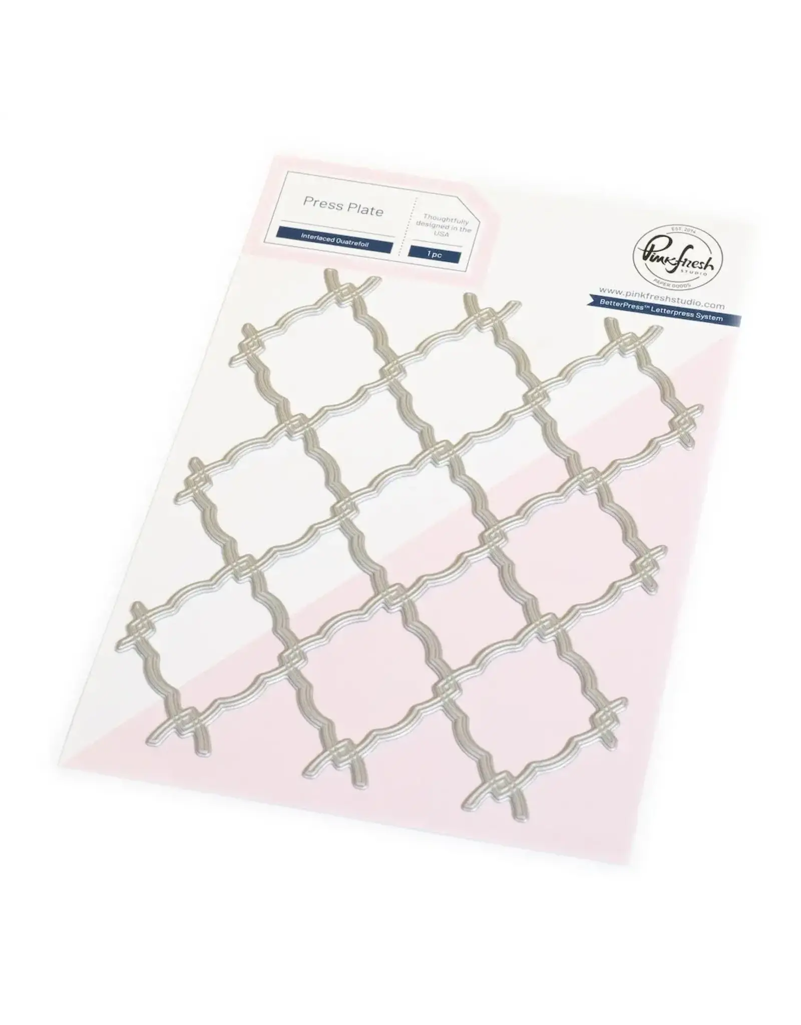 PINKFRESH PINKFRESH STUDIO INTERLACED QUATREFOIL PRESS PLATE