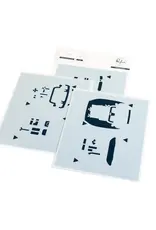 PINKFRESH PINKFRESH STUDIO LANTERN LANDSCAPES: JOYRIDE STENCIL SET 3/PK