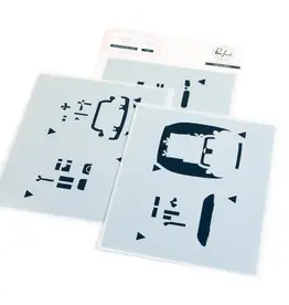 PINKFRESH PINKFRESH STUDIO LANTERN LANDSCAPES: JOYRIDE STENCIL SET 3/PK