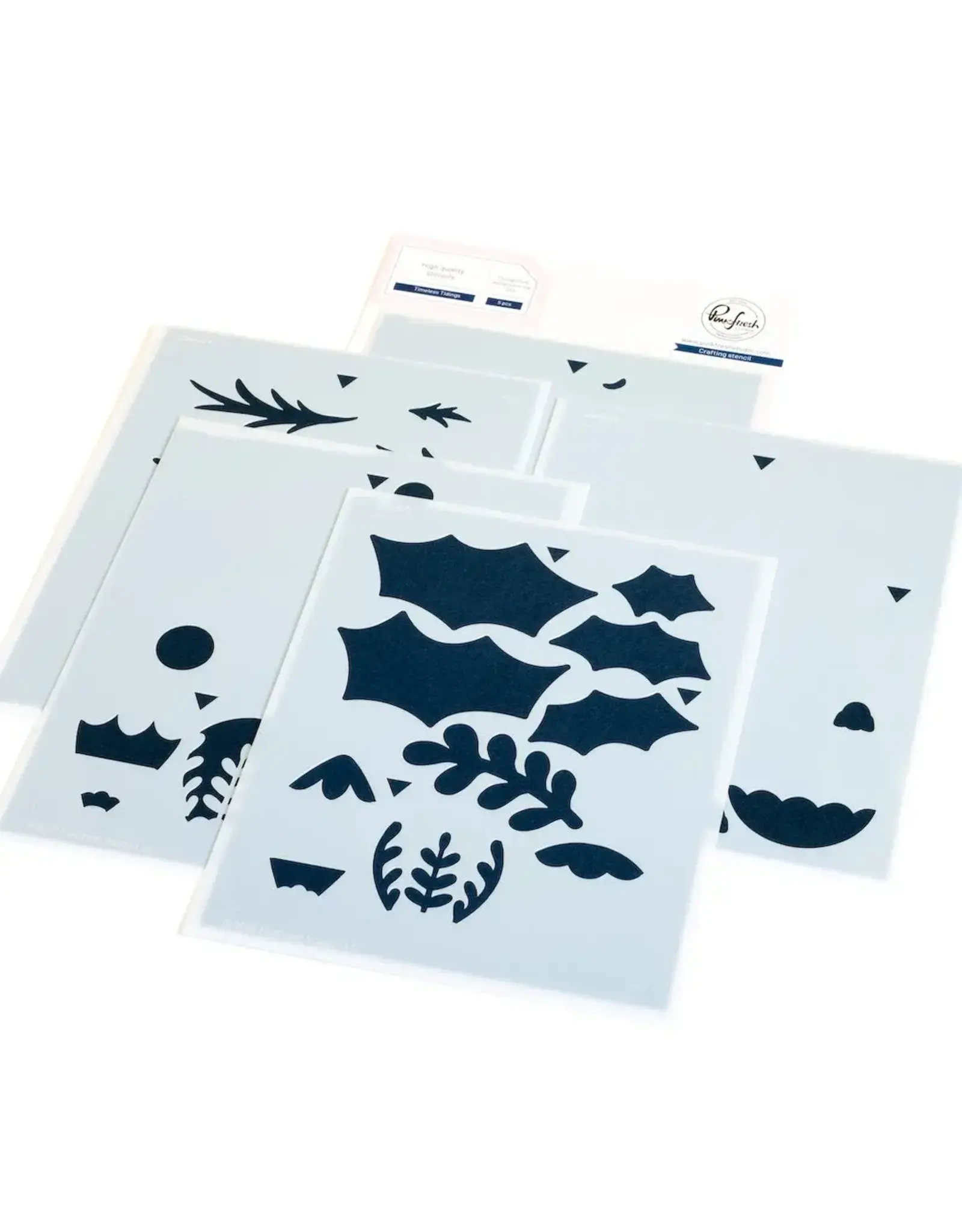 PINKFRESH PINKFRESH STUDIO TIMELESS TIDINGS STENCIL SET 5/PK