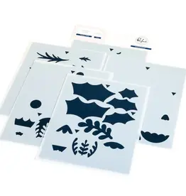PINKFRESH PINKFRESH STUDIO TIMELESS TIDINGS STENCIL SET 5/PK