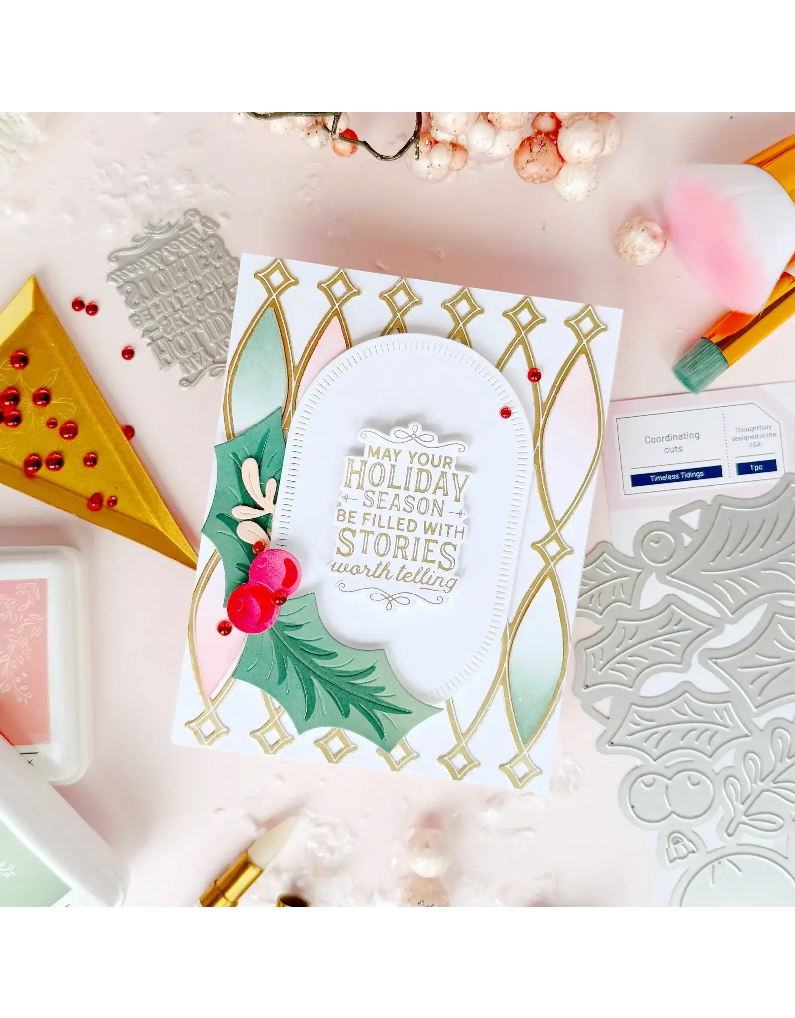 PINKFRESH PINKFRESH STUDIO TIMELESS TIDINGS STENCIL SET 5/PK