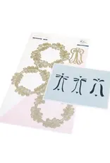 PINKFRESH PINKFRESH STUDIO TIED WITH CHEER DIE & STENCIL BUNDLE
