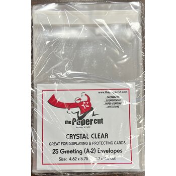 PAPER CUT THE PAPER CUT GREETING (A-2) CRYSTAL CLEAR 4.62x5.75 ENVELOPES 25 PACK