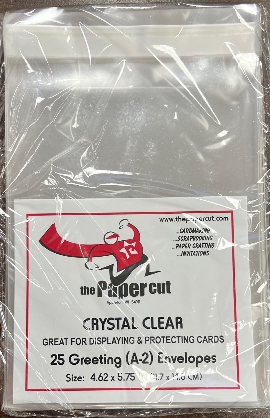 PAPER CUT THE PAPER CUT GREETING (A-2) CRYSTAL CLEAR 4.62x5.75 ENVELOPES 25 PACK