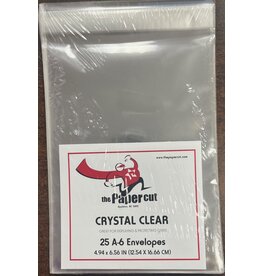 PAPER CUT THE PAPER CUT A-6 CRYSTAL CLEAR 4.94X6.56 ENVELOPES 25 PACK