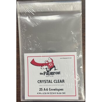 PAPER CUT THE PAPER CUT A-6 CRYSTAL CLEAR 4.94X6.56 ENVELOPES 25 PACK