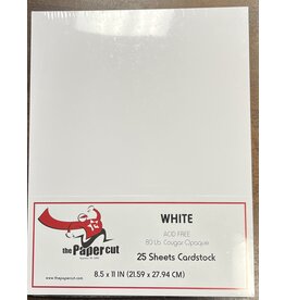 PAPER CUT THE PAPER CUT 80 LB WHITE COUGAR OPAQUE 8.5x11 CARDSTOCK
