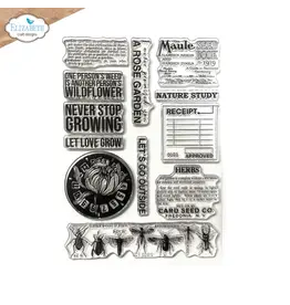 ELIZABETH CRAFT DESIGNS ELIZABETH CRAFT DESIGNS PLANNER ESSENTIALS WILDFLOWER CLEAR STAMP SET