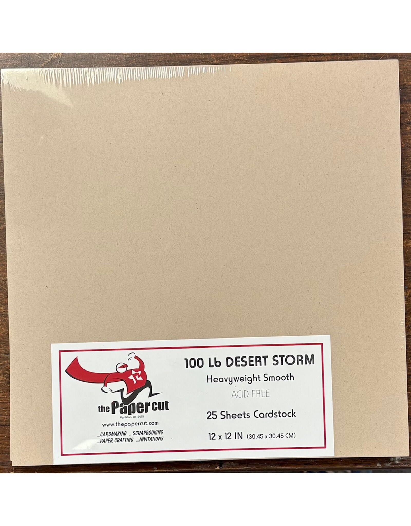 PAPER CUT THE PAPER CUT 100 LB DESERT STORM HEAVEYWEIGHT SMOOTH 12x12 CARDSTOCK 25 SHEETS