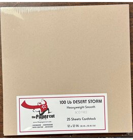 PAPER CUT THE PAPER CUT 100 LB DESERT STORM HEAVEYWEIGHT SMOOTH 12x12 CARDSTOCK 25 SHEETS