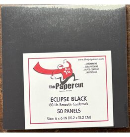 PAPER CUT THE PAPER CUT 80 LB ECLIPSE BLACK 6x6 PANELS 50/PK