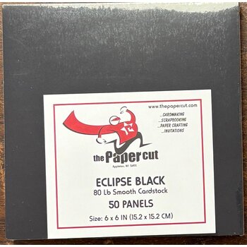 PAPER CUT THE PAPER CUT 80 LB ECLIPSE BLACK 6x6 PANELS 50/PK
