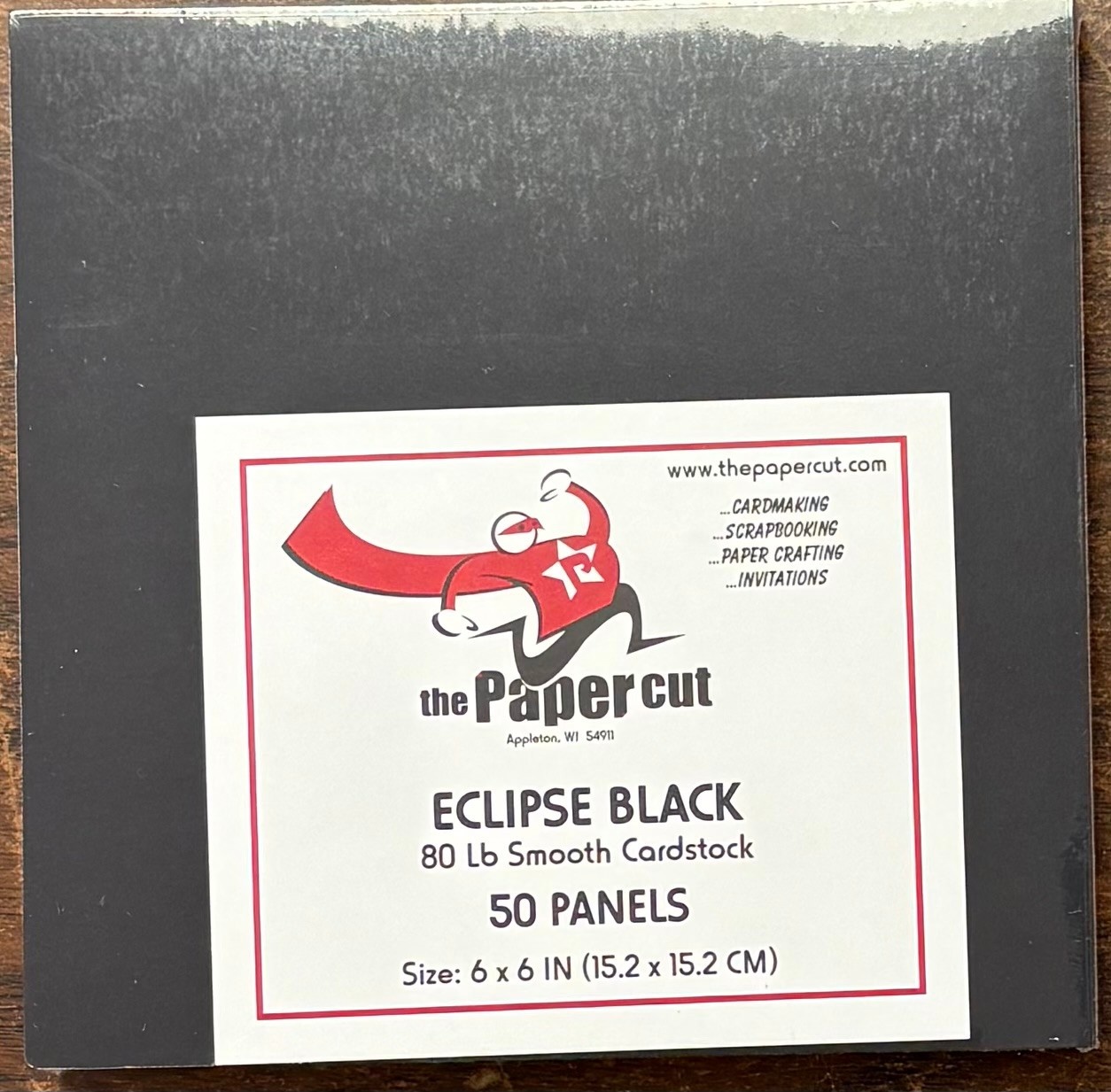 PAPER CUT THE PAPER CUT 80 LB ECLIPSE BLACK 6x6 PANELS 50/PK