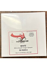 PAPER CUT THE PAPER CUT 80 LB WHITE COUGAR OPAQUE 6x6 PANELS 50/PK