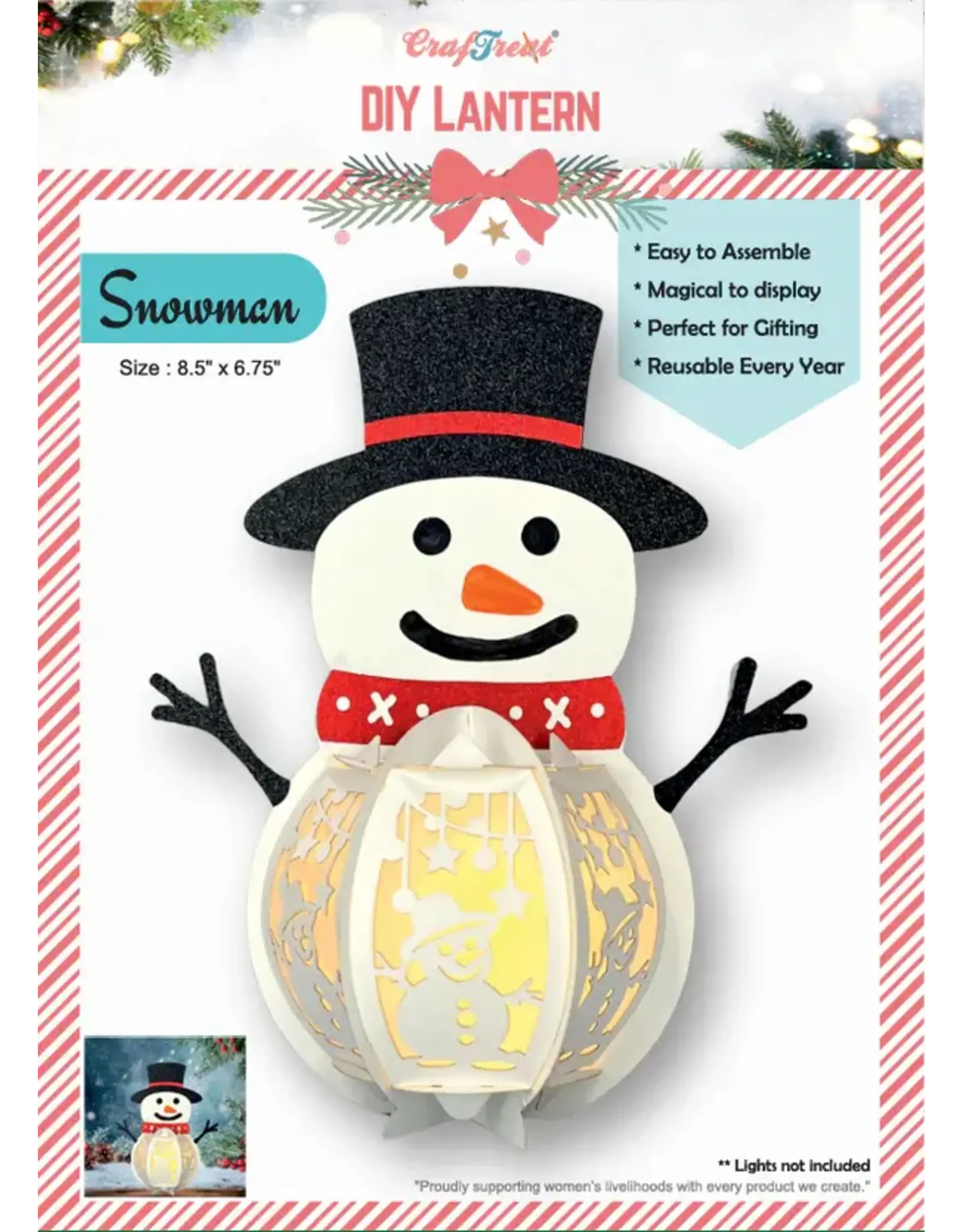 CRAFTREAT CRAFTREAT SNOWMAN DIY PAPER LANTERN