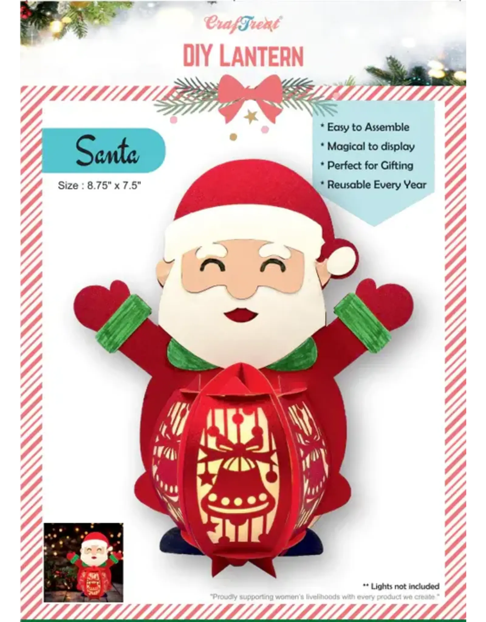 CRAFTREAT CRAFTREAT SANTA DIY PAPER LANTERN