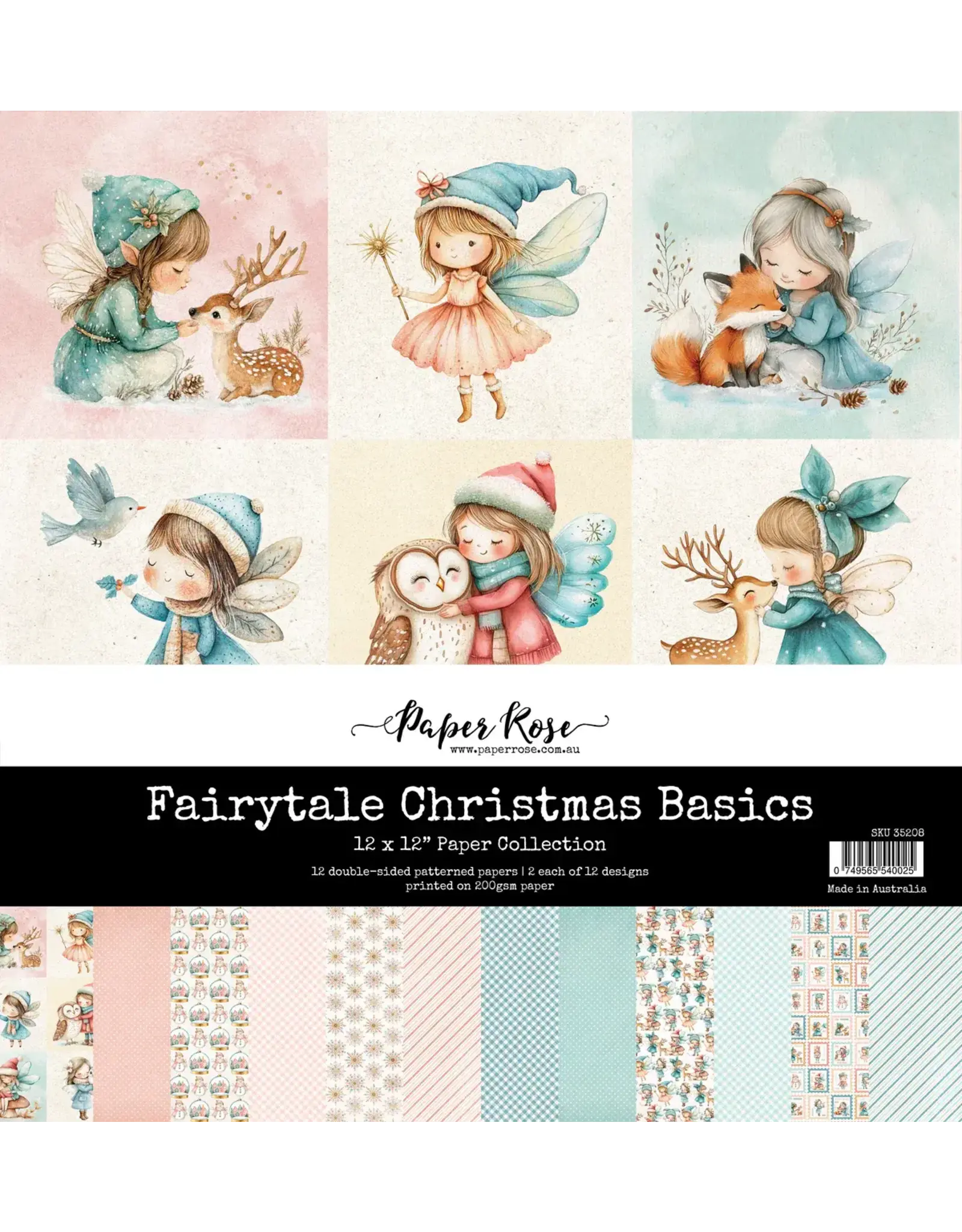 PAPER ROSE PAPER ROSE FAIRYTALE CHRISTMAS 12x12 BASICS PAPER COLLECTION