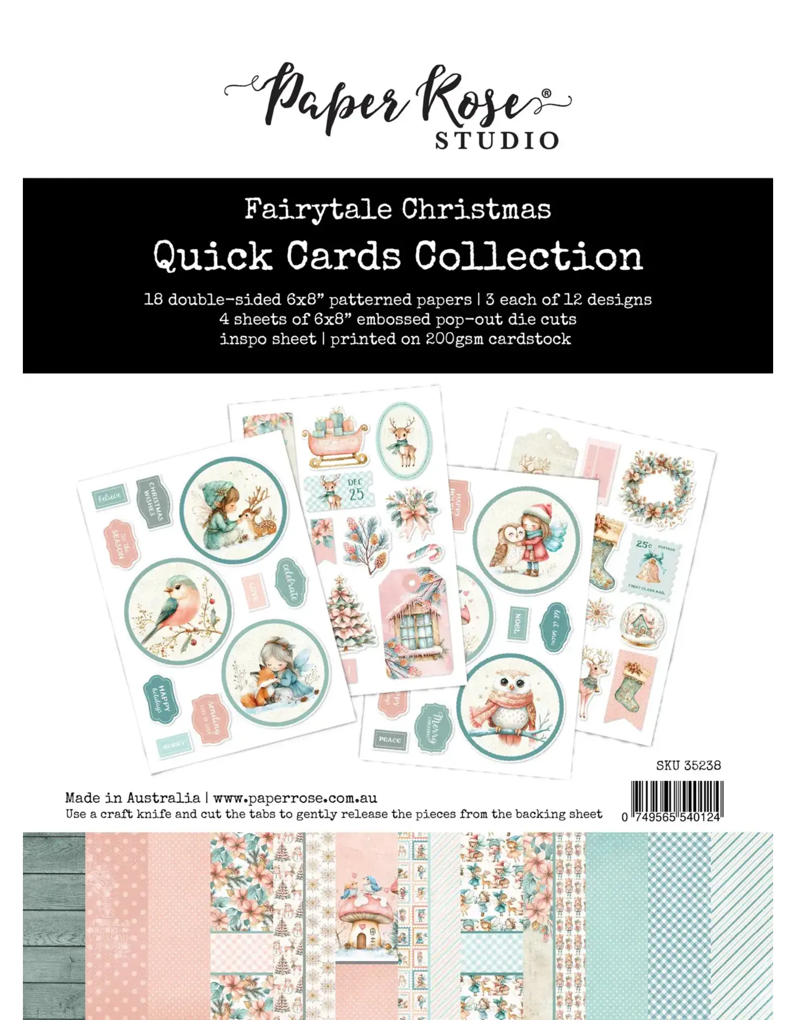 PAPER ROSE PAPER ROSE FAIRYTALE CHRISTMAS QUICK CARDS COLLECTION