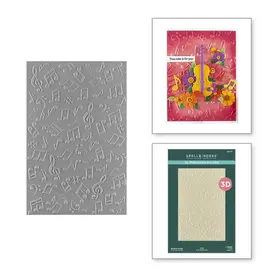 SPELLBINDERS SPELLBINDERS BIBI CAMERON BIBI'S MUSICAL NOTES COLLECTION MUSICAL NOTES 3D EMBOSSING FOLDER