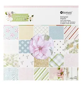 SPELLBINDERS SPELLBINDERS ROSIE'S STUDIO PEPPERMINT TWIST 6x6 PAPER PAD