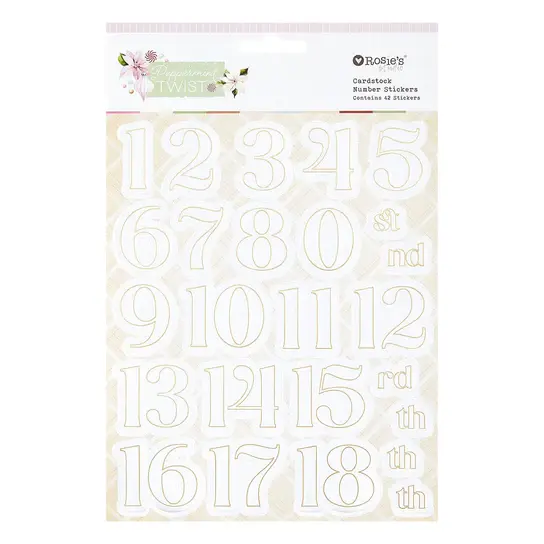 SPELLBINDERS SPELLBINDERS ROSIE'S STUDIO PEPPERMINT TWIST CARDSTOCK STICKERS
