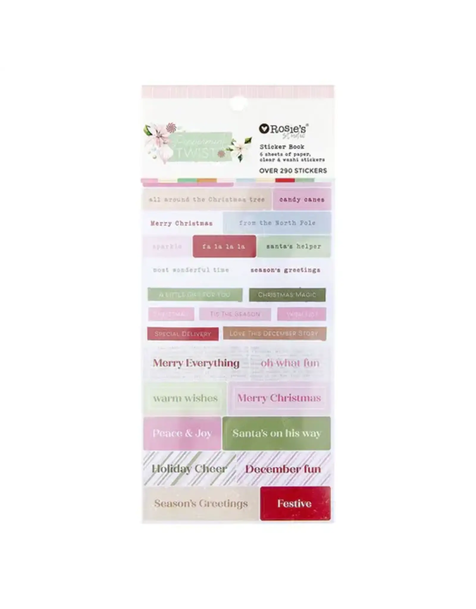 SPELLBINDERS SPELLBINDERS ROSIE'S STUDIO PEPPERMINT TWIST STICKER BOOK