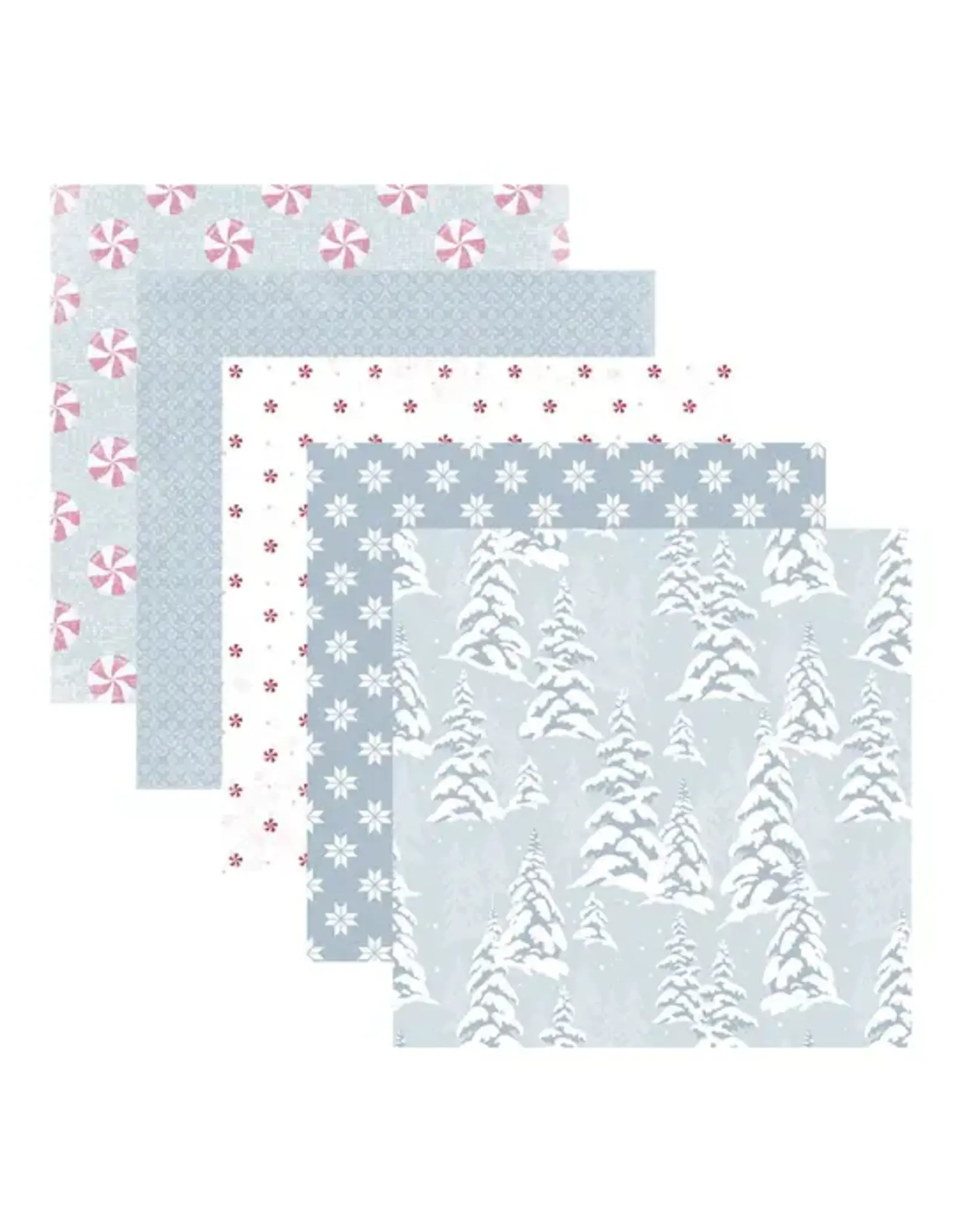 SPELLBINDERS SPELLBINDERS ROSIE'S STUDIO PEPPERMINT TWIST 12x12 PAPER PACK