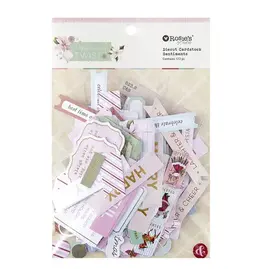 SPELLBINDERS SPELLBINDERS ROSIE'S STUDIO PEPPERMINT TWIST SENTIMENTS EPHEMERA DIE-CUTS 172/PK