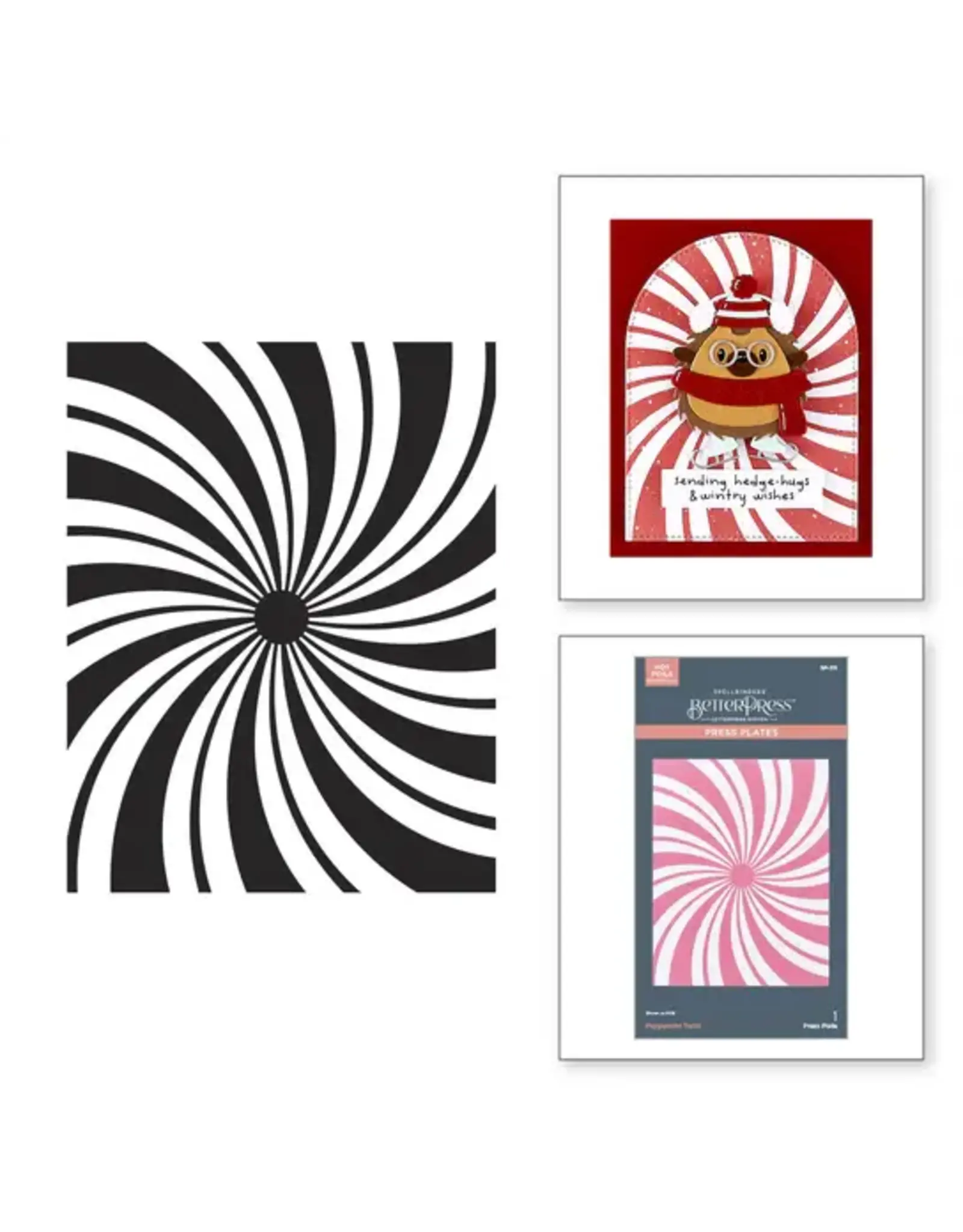 SPELLBINDERS SPELLBINDERS BETTERPRESS MERRY MISCHIEF COLLECTION PEPPERMINT TWIST PRESS PLATE