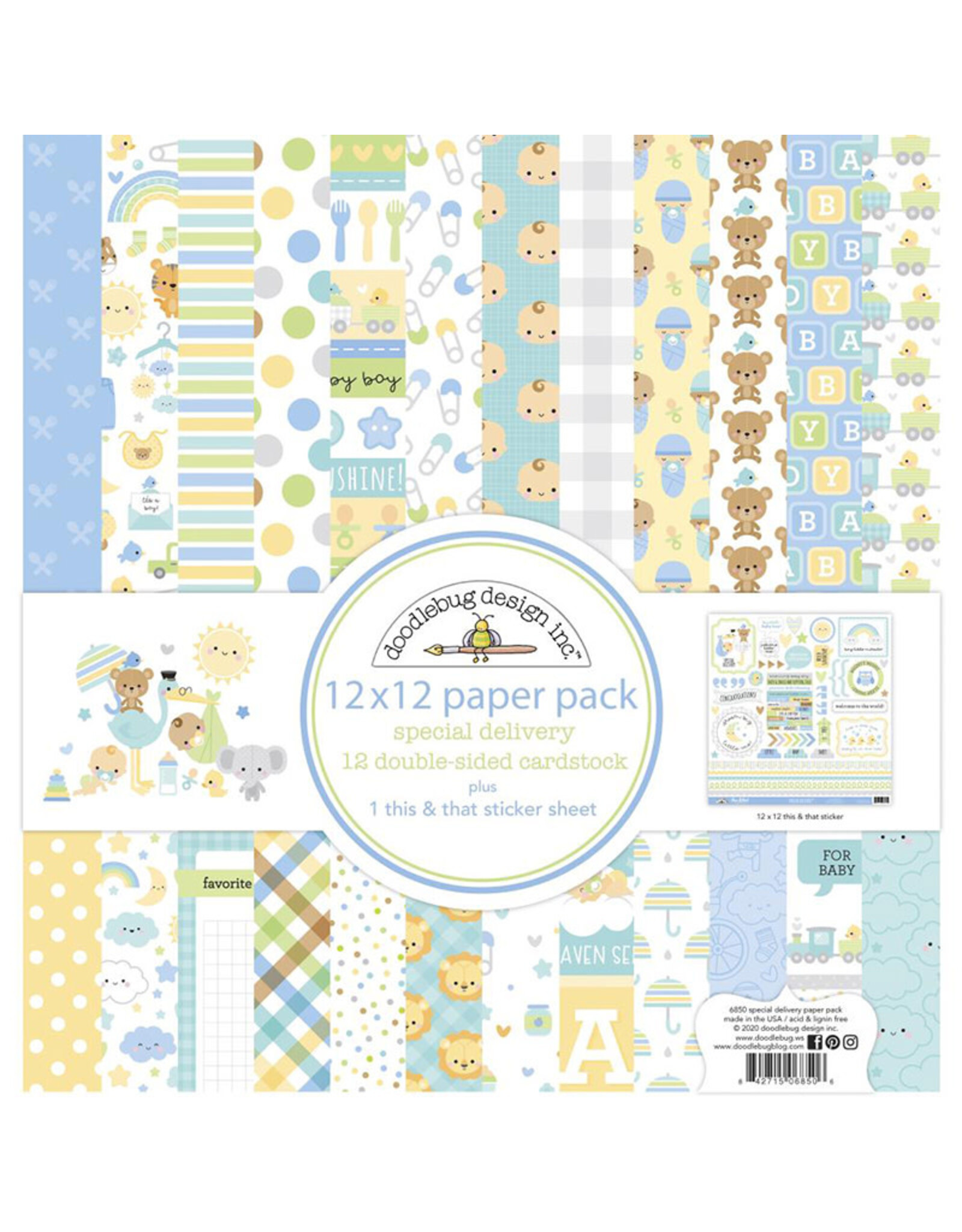 DOODLEBUG DESIGN DOODLEBUG DESIGN SPECIAL DELIVERY 12X12 PAPER PACK