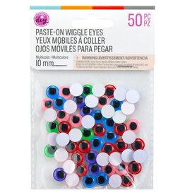 COUSINDIY COUSINDIY PASTE-ON MULTI-COLORED WIGGLE EYES 50/PK