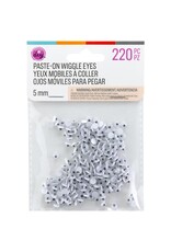 COUSINDIY COUSINDIY PASTE-ON BLACK WIGGLE EYES 5mm 220/PK
