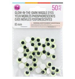 COUSINDIY COUSINDIY PASTE-ON GLOW IN THE DARK WIGGLE EYES 50/PK