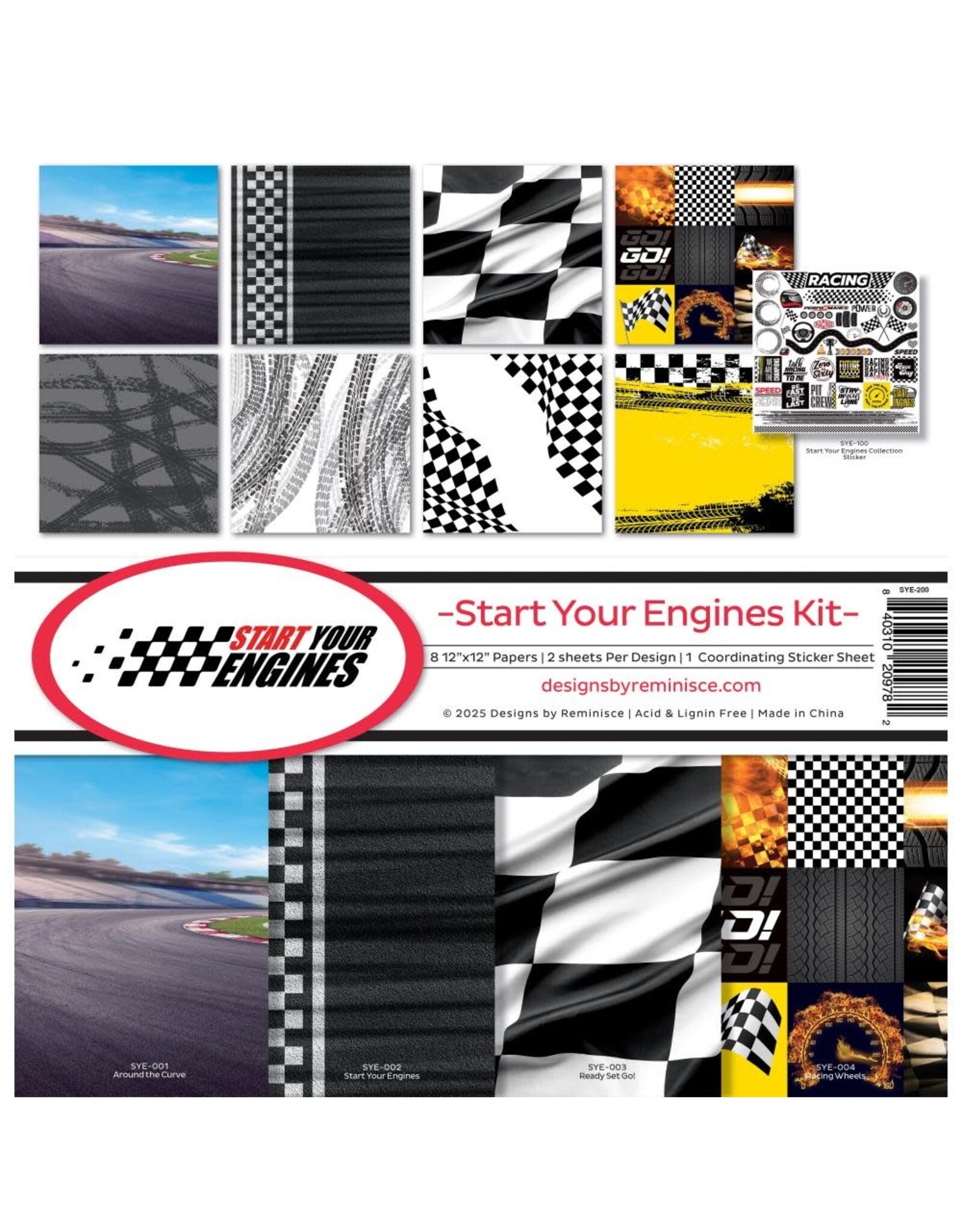 REMINISCE REMINISCE START YOUR ENGINES 12x12 COLLECTION KIT