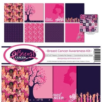 DESIGNS BY REMINISCE REMINISCE BREAST CANCER AWARENESS 12x12 COLLECTION KIT