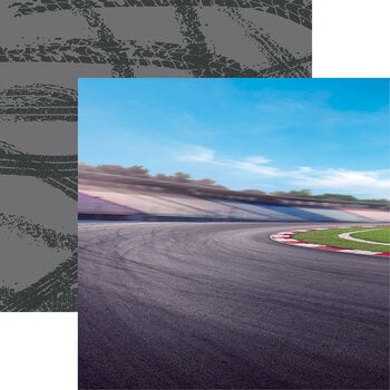 DESIGNS BY REMINISCE REMINISCE START YOUR ENGINES AROUND THE CURVE12x12 CARDSTOCK