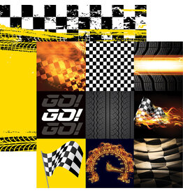 REMINISCE REMINISCE START YOUR ENGINES RACING WHEELS12x12 CARDSTOCK