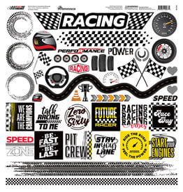REMINISCE REMINISCE START YOUR ENGINES 12x12 DIE CUT STICKERS