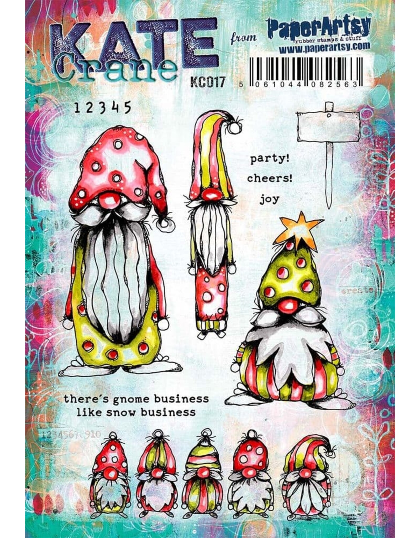 PAPER ARTSY PAPER ARTSY KATE CRANE KC017 CLING STAMP SET