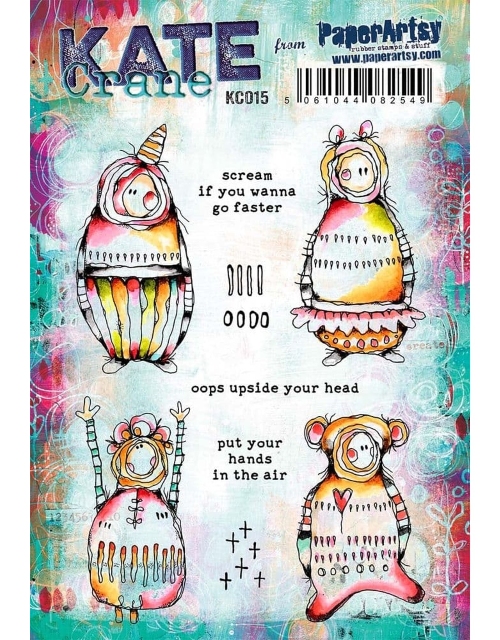PAPER ARTSY PAPER ARTSY KATE CRANE KC015 CLING STAMP SET