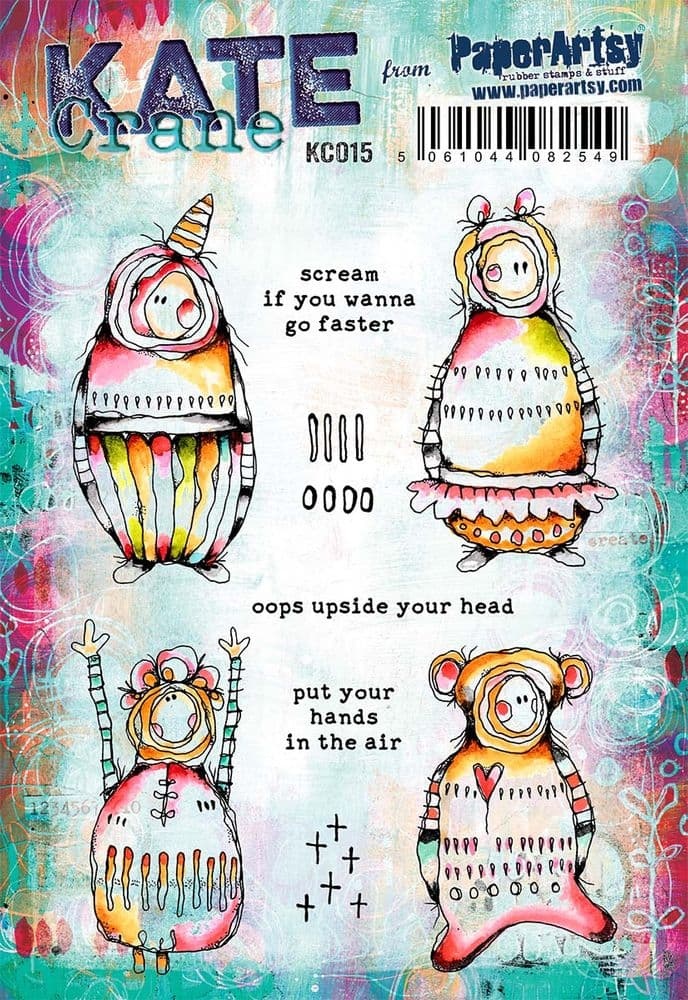 PAPER ARTSY PAPER ARTSY KATE CRANE KC015 CLING STAMP SET