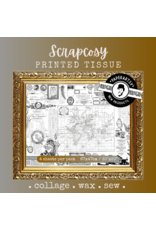 PAPER ARTSY PAPER ARTSY SCRAPCOSY PRINTED TISSUE COLLAGE PAPER 4 SHEETS