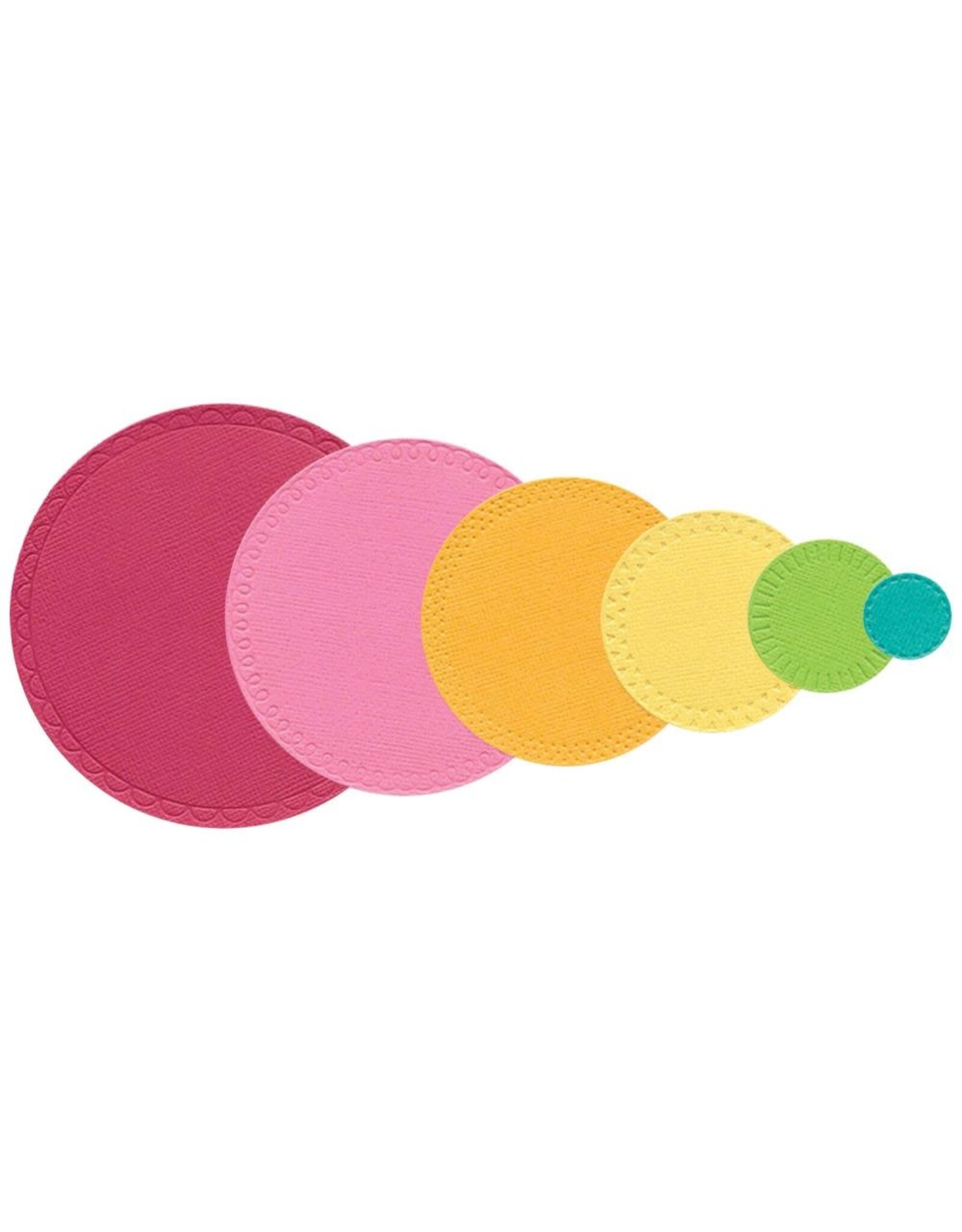 SIZZIX SIZZIX CATHERINE POOLER DESIGNS BORDER PARTY CIRCLES FRAMELITS DIE SET