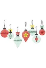 SIZZIX SIZZIX 49 AND MARKET BAUBLES FRAMELITS DIE AND CLEAR STAMP SET
