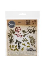 SIZZIX SIZZIX TIM HOLTZ THINLITS MINI HOLIDAY GREENS THINLITS DIE SET