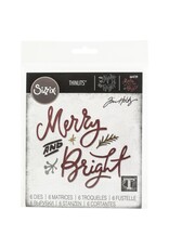 SIZZIX SIZZIX TIM HOLTZ THINLITS MERRY & BRIGHT THINLITS DIE SET