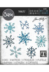 SIZZIX SIZZIX TIM HOLTZ SCRIBBLY SNOWFLAKES THINLITS DIE SET