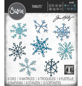SIZZIX SIZZIX TIM HOLTZ SCRIBBLY SNOWFLAKES THINLITS DIE SET